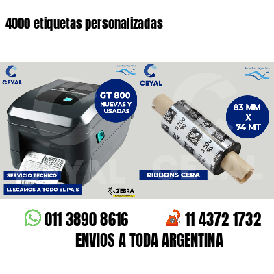 4000 etiquetas personalizadas
