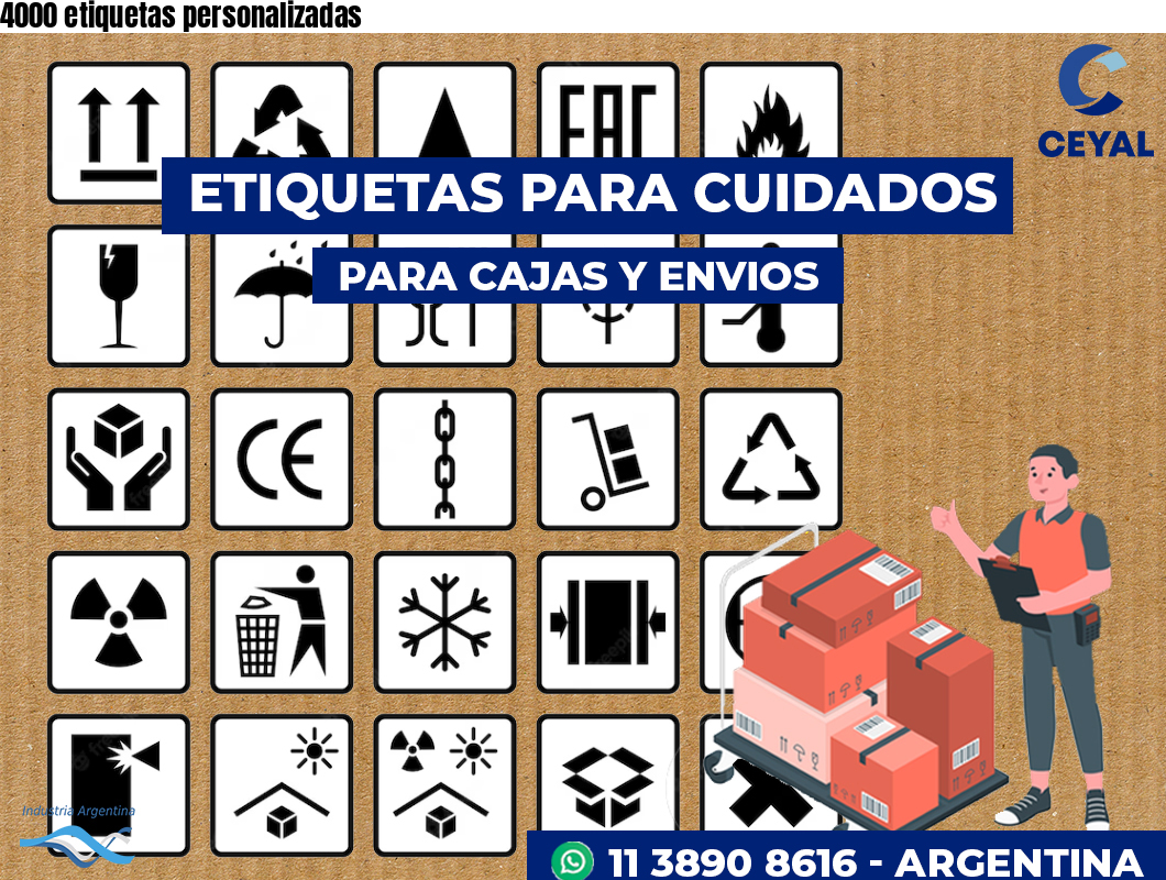 4000 etiquetas personalizadas