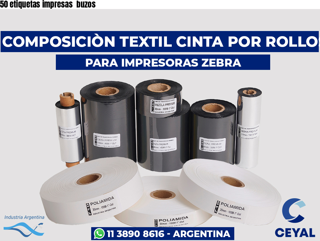 50 etiquetas impresas  buzos