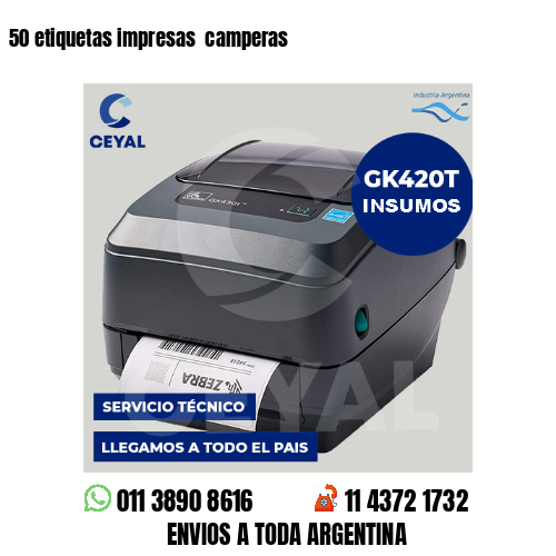 50 etiquetas impresas camperas