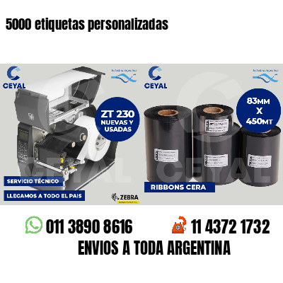 5000 etiquetas personalizadas