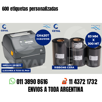 600 etiquetas personalizadas