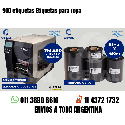 900 etiquetas Etiquetas para ropa