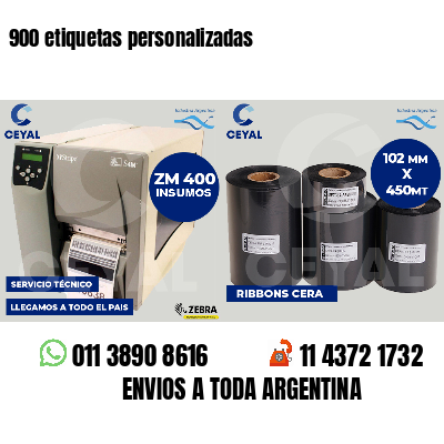 900 etiquetas personalizadas