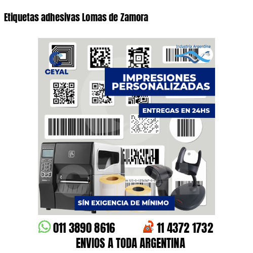 Etiquetas adhesivas Lomas de Zamora