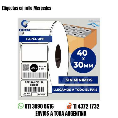 Etiquetas en rollo Mercedes