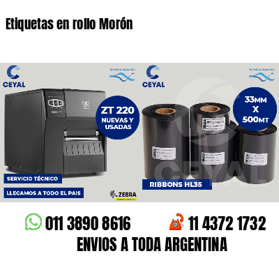 Etiquetas en rollo Morón