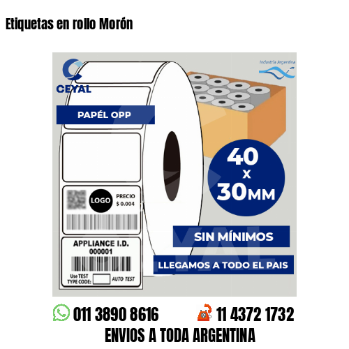 Etiquetas en rollo Morón