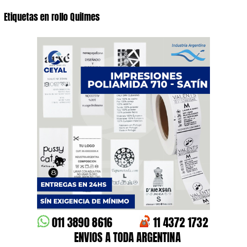 Etiquetas en rollo Quilmes