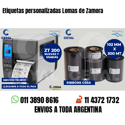 Etiquetas personalizadas Lomas de Zamora