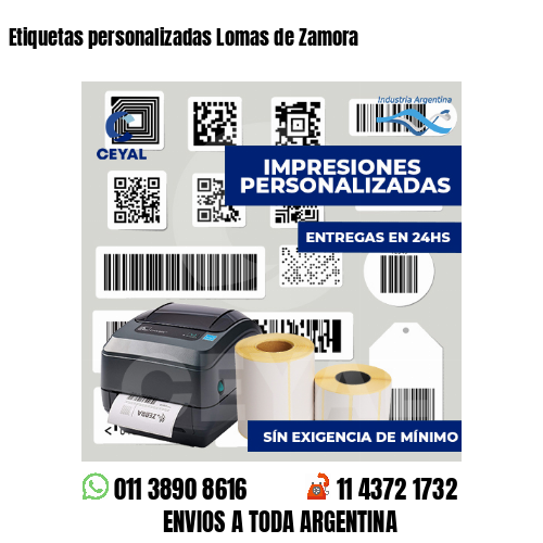 Etiquetas personalizadas Lomas de Zamora