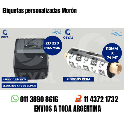 Etiquetas personalizadas Morón