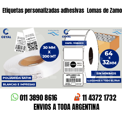Etiquetas personalizadas adhesivas  Lomas de Zamora
