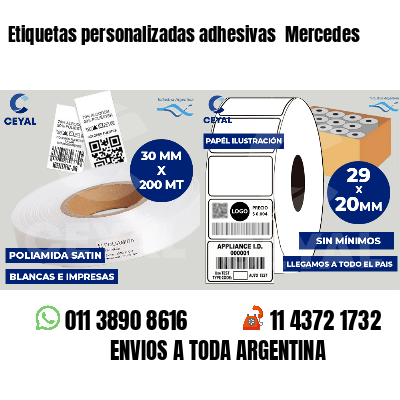 Etiquetas personalizadas adhesivas  Mercedes