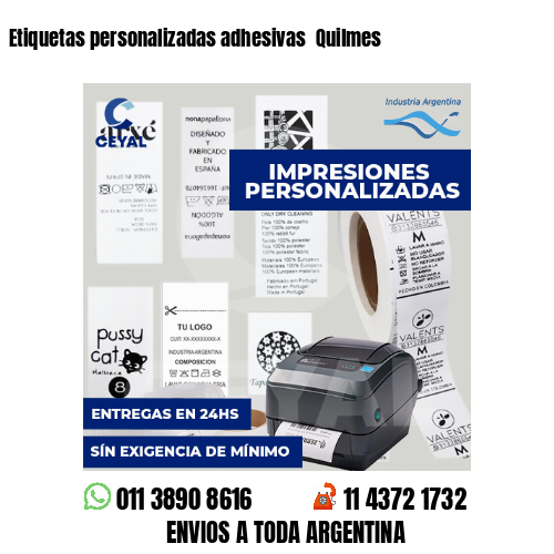 Etiquetas personalizadas adhesivas  Quilmes