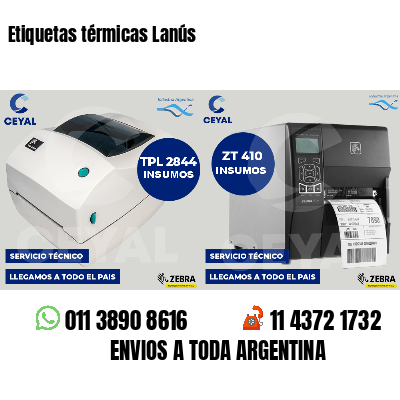Etiquetas térmicas Lanús