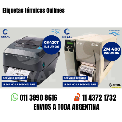 Etiquetas térmicas Quilmes