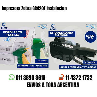 Impresora Zebra GC420T instalacion