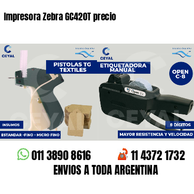 Impresora Zebra GC420T precio