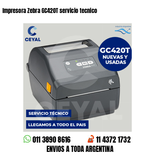 Impresora Zebra GC420T servicio tecnico