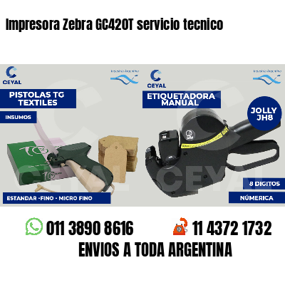 Impresora Zebra GC420T servicio tecnico