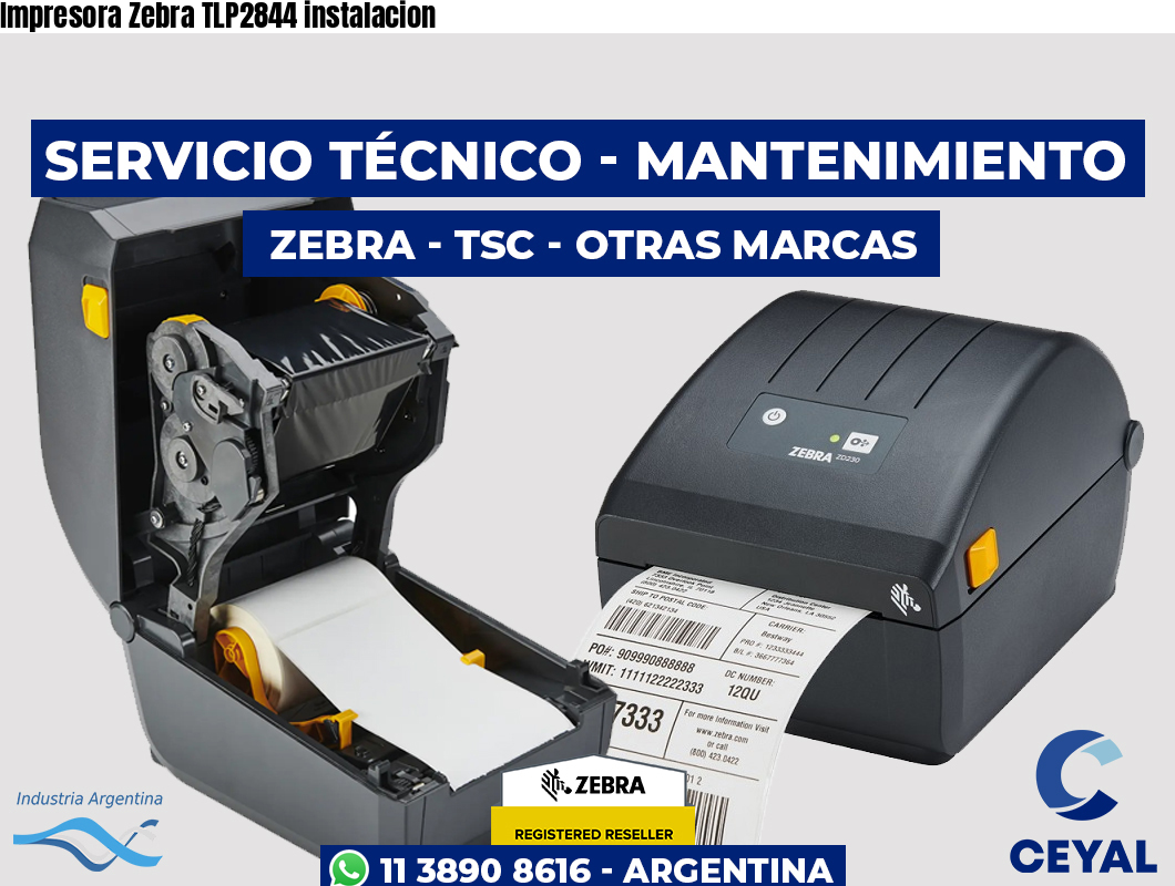 Impresora Zebra TLP2844 instalacion