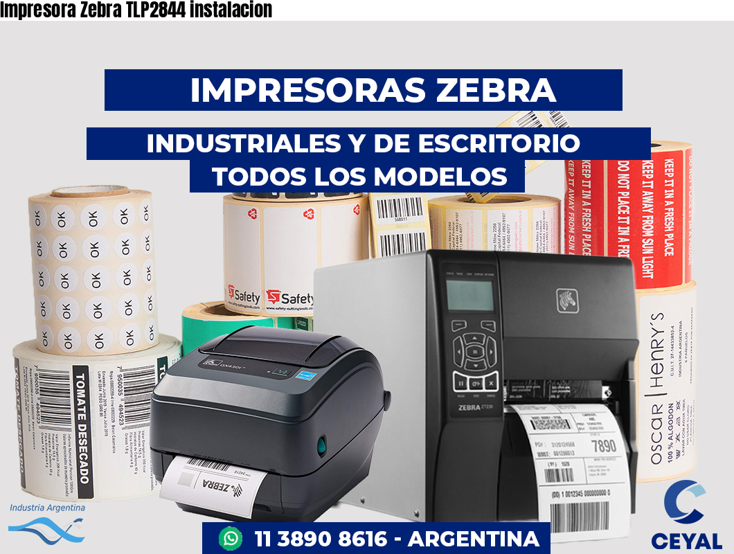 Impresora Zebra TLP2844 instalacion