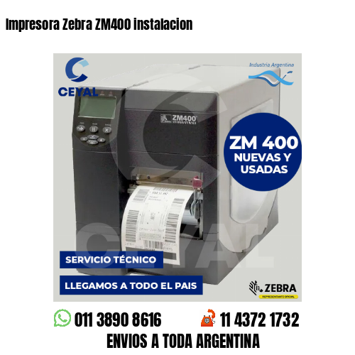 Impresora Zebra ZM400 instalacion