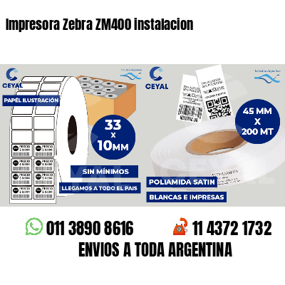 Impresora Zebra ZM400 instalacion
