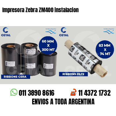 Impresora Zebra ZM400 instalacion