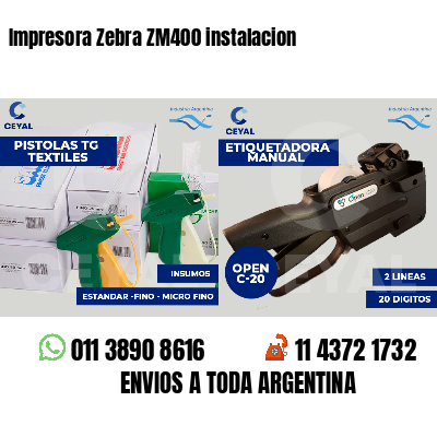 Impresora Zebra ZM400 instalacion