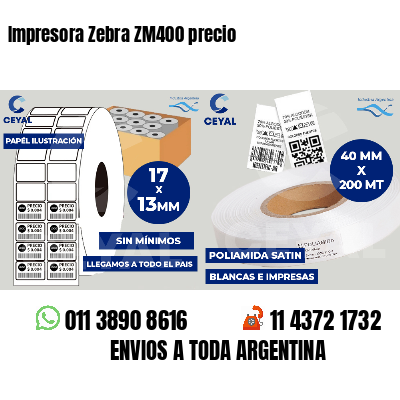 Impresora Zebra ZM400 precio