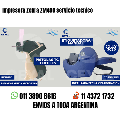 Impresora Zebra ZM400 servicio tecnico