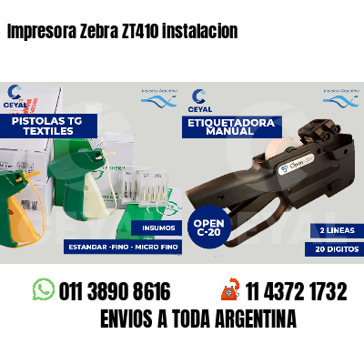 Impresora Zebra ZT410 instalacion
