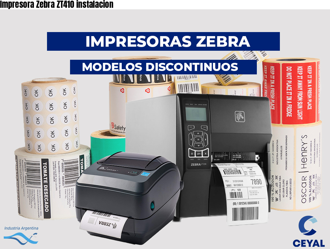 Impresora Zebra ZT410 instalacion