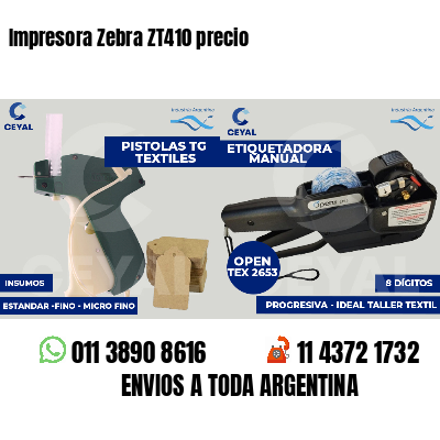 Impresora Zebra ZT410 precio