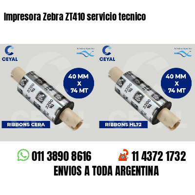 Impresora Zebra ZT410 servicio tecnico