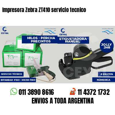 Impresora Zebra ZT410 servicio tecnico