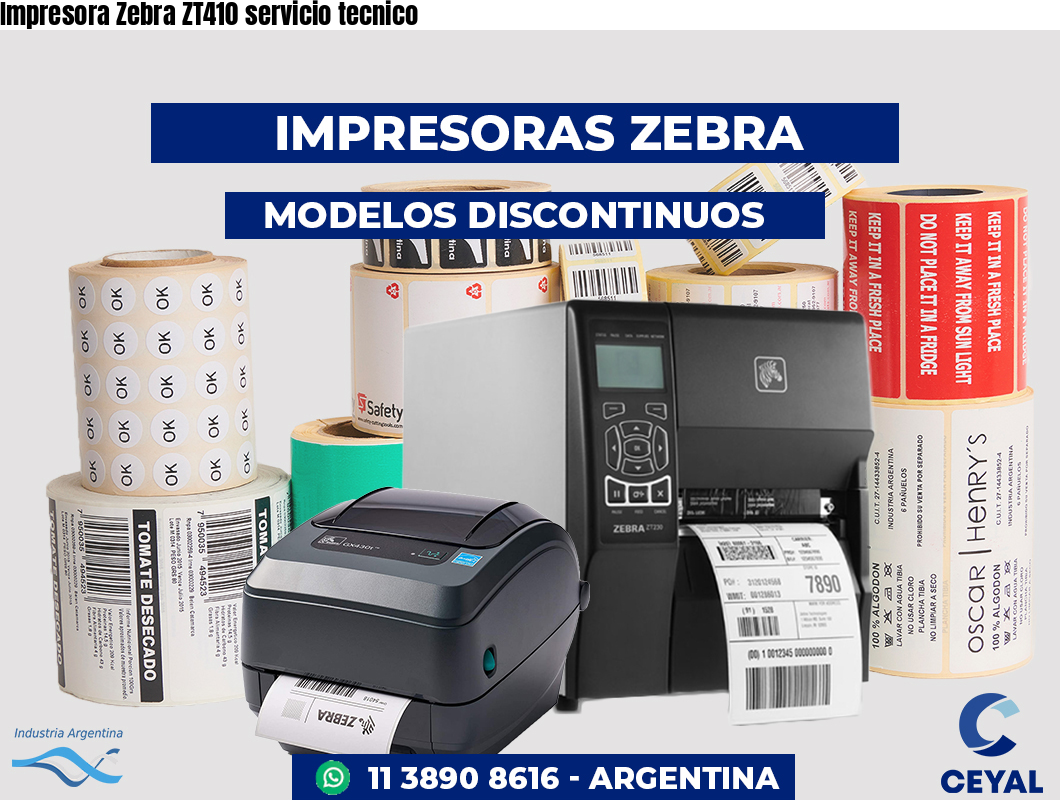 Impresora Zebra ZT410 servicio tecnico