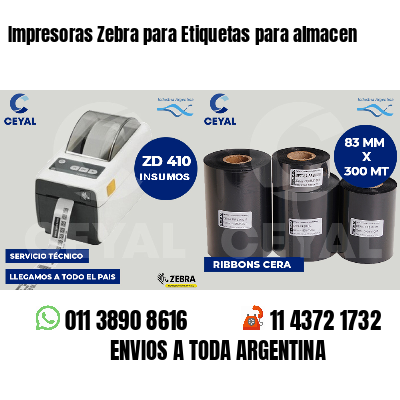 Impresoras Zebra para Etiquetas para almacen