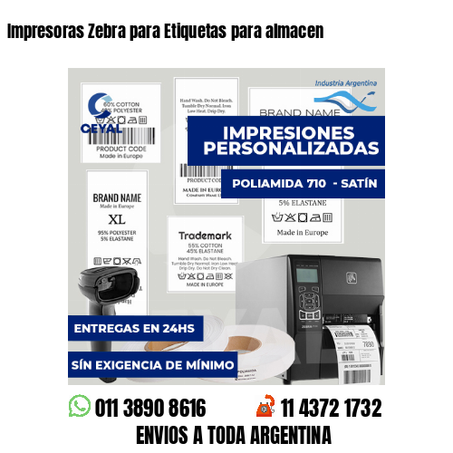Impresoras Zebra para Etiquetas para almacen