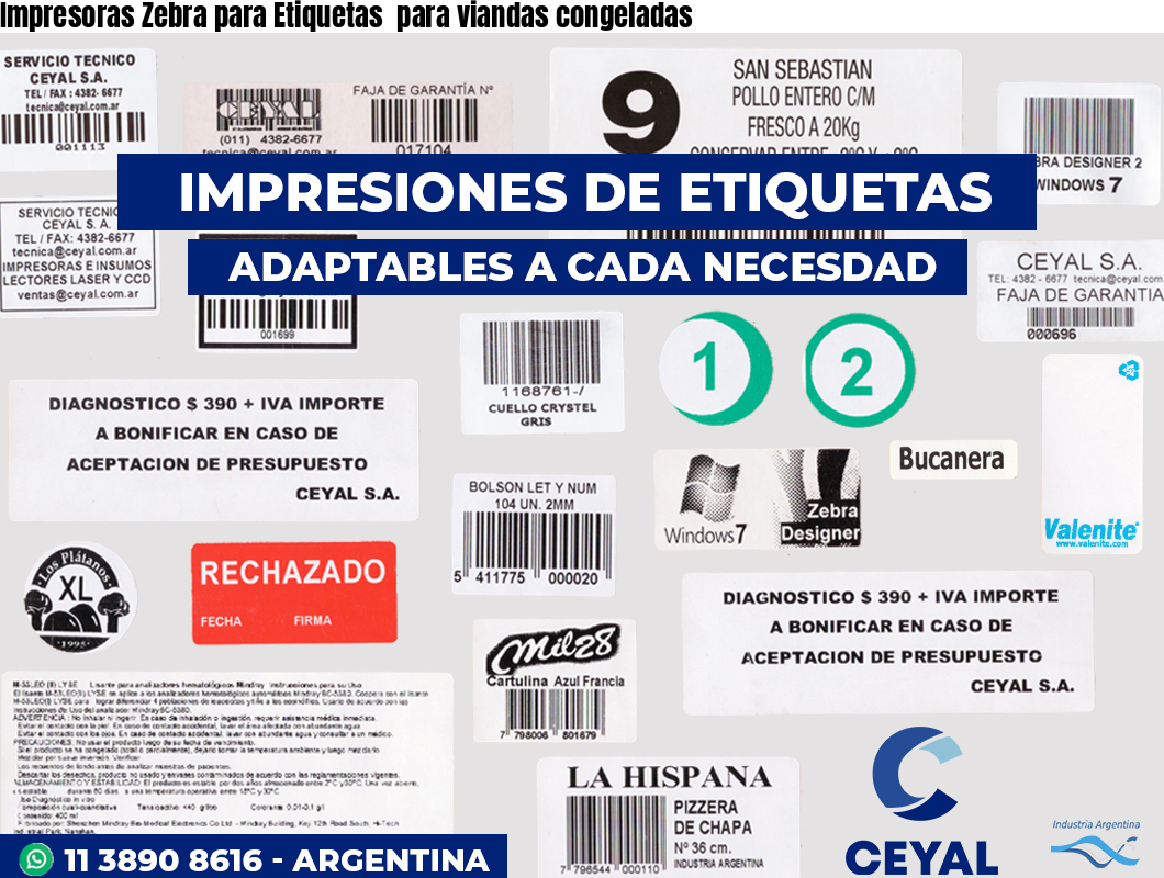 Impresoras Zebra para Etiquetas  para viandas congeladas