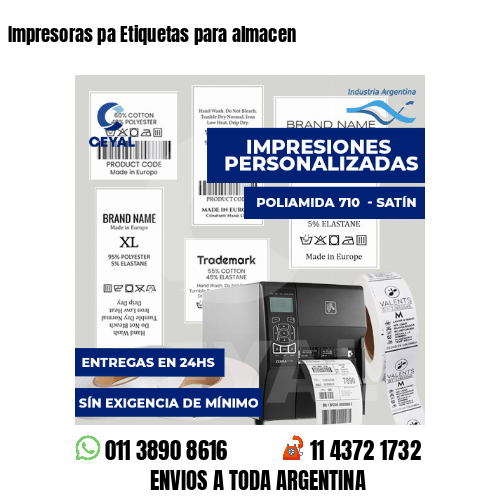 Impresoras pa Etiquetas para almacen