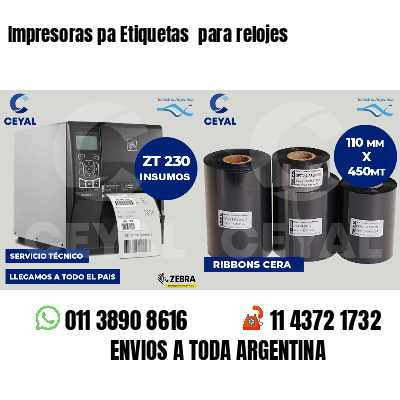 Impresoras pa Etiquetas  para relojes