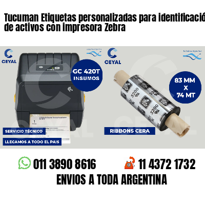 Tucuman Etiquetas personalizadas para identificación de activos con impresora Zebra