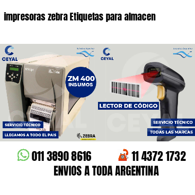impresoras zebra Etiquetas para almacen