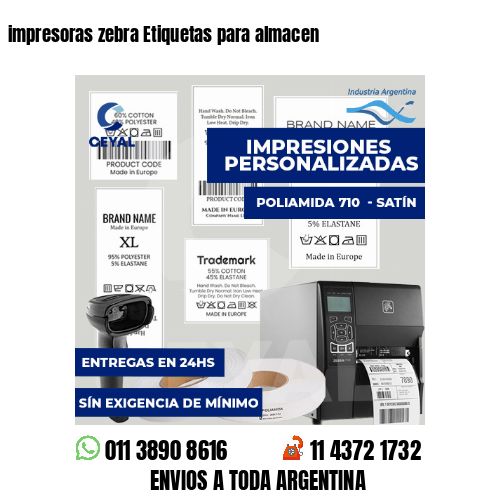 impresoras zebra Etiquetas para almacen