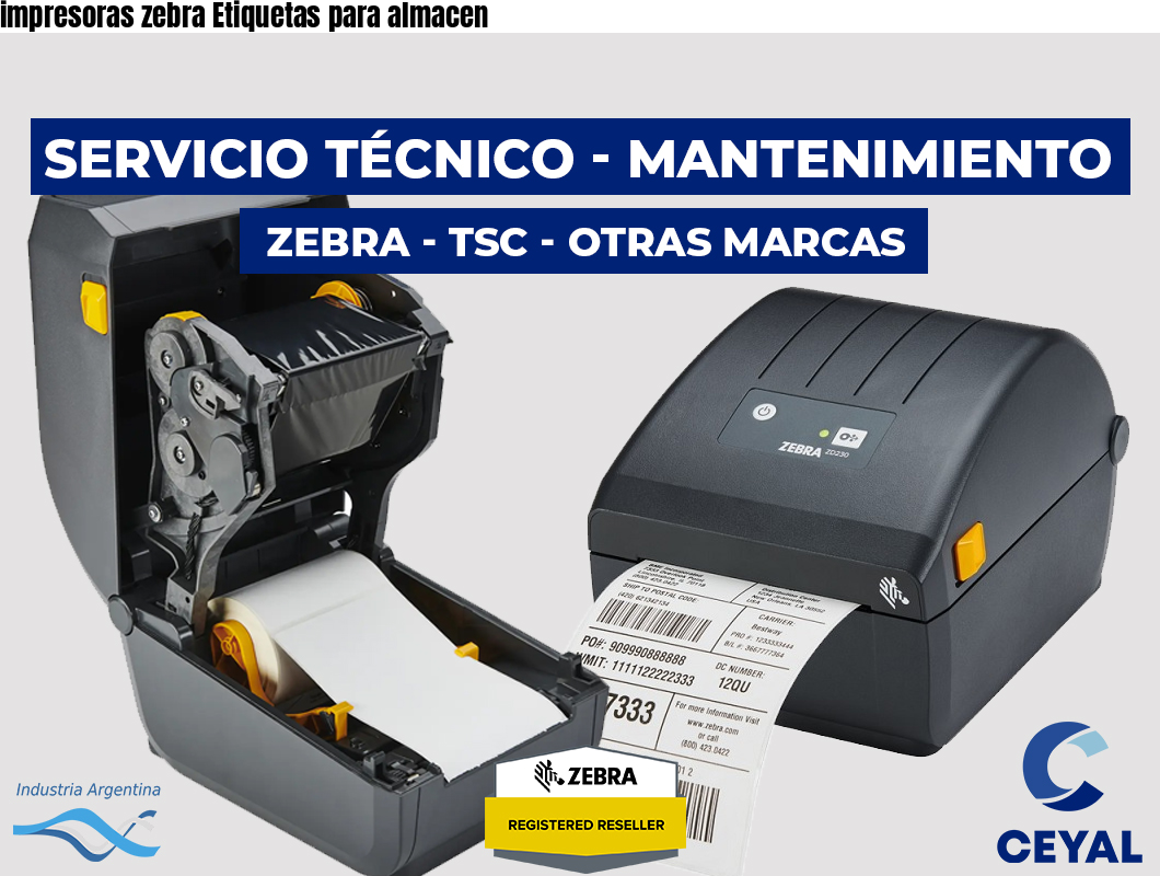 impresoras zebra Etiquetas para almacen