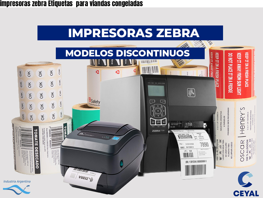 impresoras zebra Etiquetas  para viandas congeladas