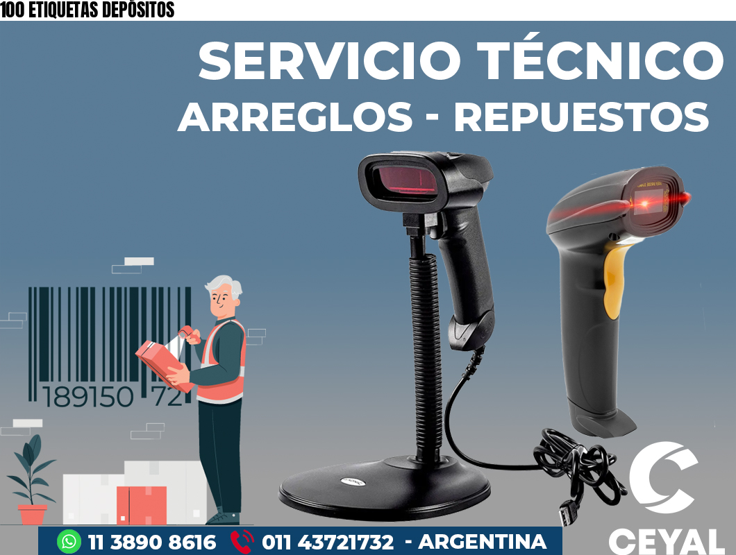 100 ETIQUETAS DEPÓSITOS